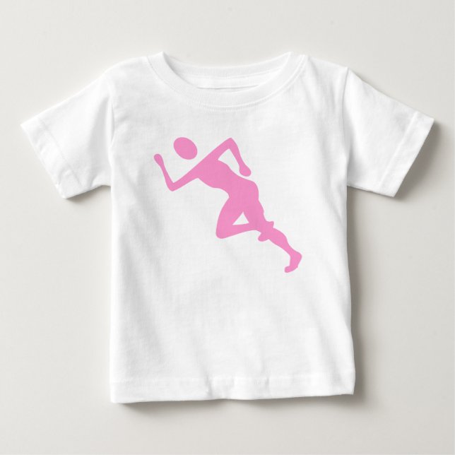 Running - Pink Baby T-Shirt (Front)