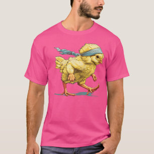Running Poultry With Headband T-Shirt