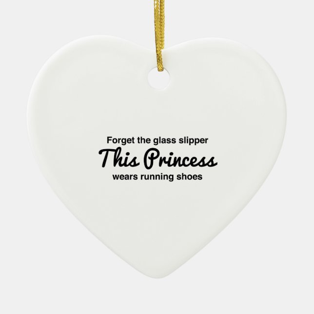 Running Princess Ceramic Tree Decoration (Front)