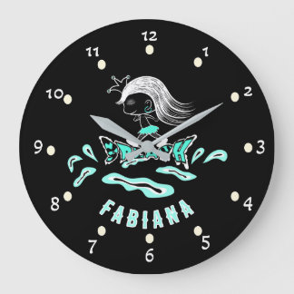 Running princess large clock