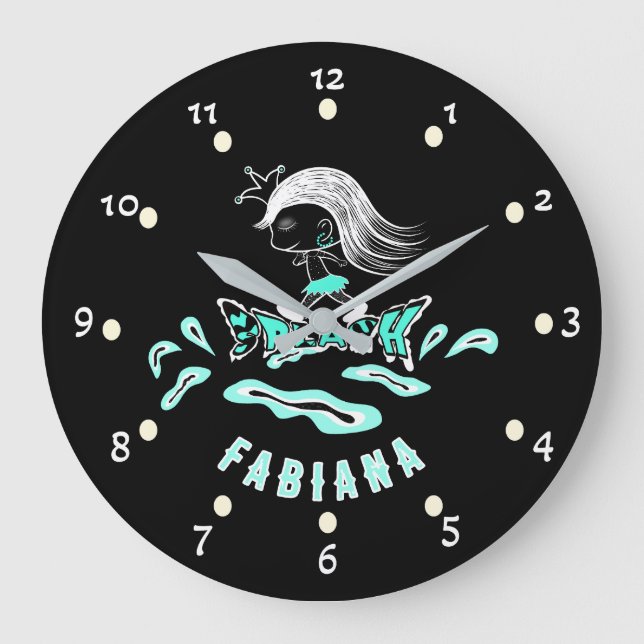 Running princess large clock (Front)