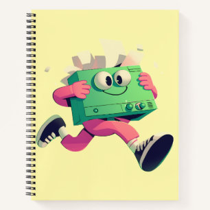 Running Printer with Flying Papers – Tech Humor Notebook