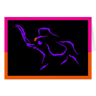 Running purple elephant