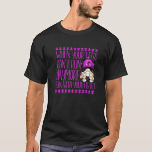 Running Quote Gnome For Women Cute Grandma Maratho T-Shirt