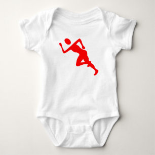 Running - Red Baby Bodysuit