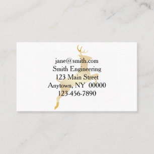 Running Reindeer gold silhouette Business Card