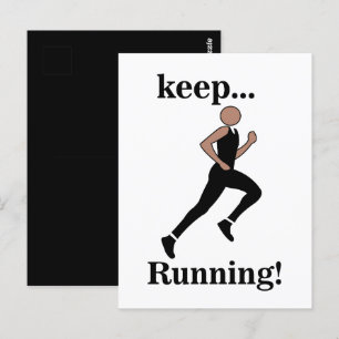 Running Runner Athlete Sports Postcard