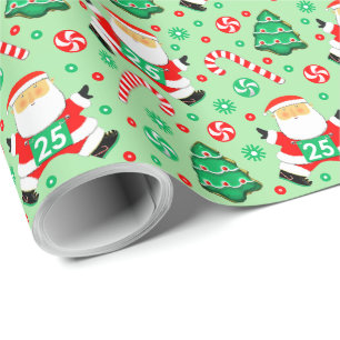 Running Runner Christmas Gift Wrapping Paper