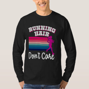 Running Runner Half Marathon Girl Retro Vintage Ru T-Shirt