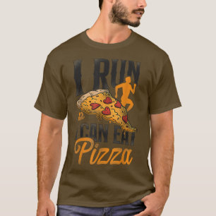 Running Runner Half Marathon Pizza Vintage I Run S T-Shirt