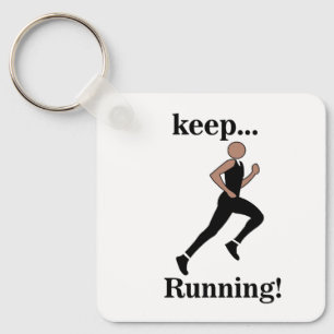 Running Runner Sports Athlete Coach Key Ring