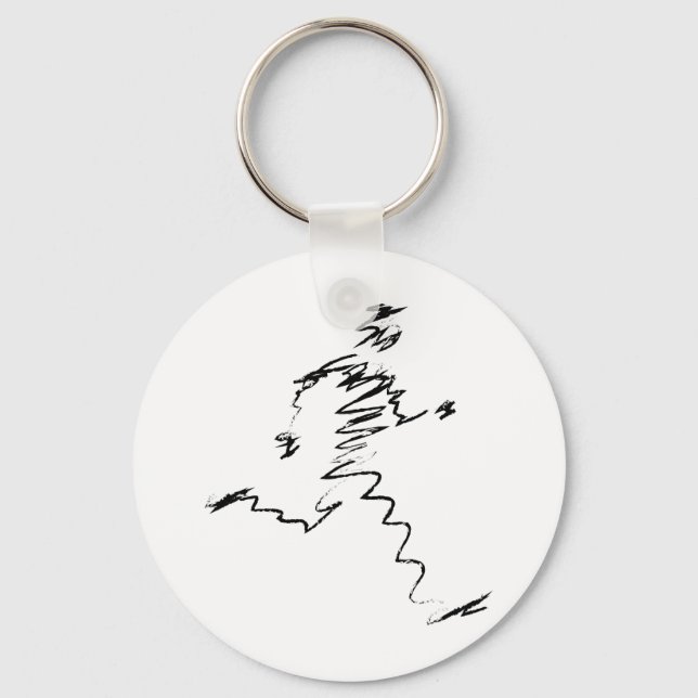 Running, Runners, Triathletes Key Ring (Front)