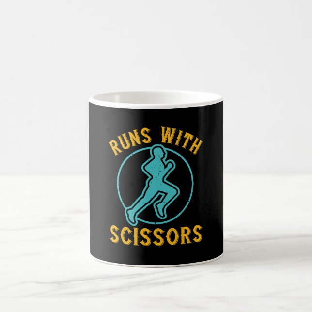 Running - Runs with scissors Coffee Mug (Center)
