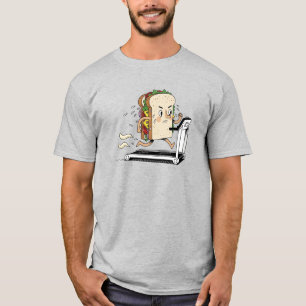 Running Sandwich T-Shirt Funny Gym Food Tee