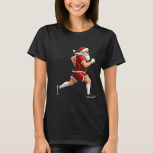 Running Santa Christmas Graphic Runner Run Maratho T-Shirt