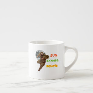 Running Sasquatch Adventure Believe Design Espresso Cup