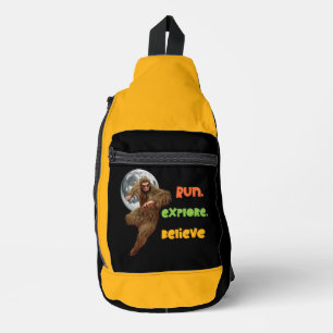 Running Sasquatch Adventure Believe Design Sling Bag