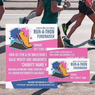 Running Shoe, Charity Run-Walk-a-Thon Event Business Card
