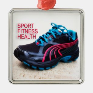 Running shoes metal tree decoration