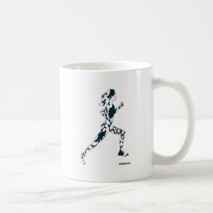 Running Silhouette - Floral Coffee Mug