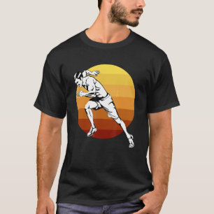 Running Silhoutte Sunset Women Athelete Sports Lo T-Shirt