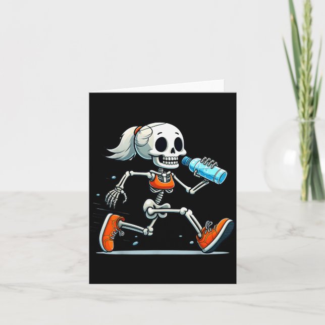 Running Skeleton Halloween Costume Soky Runners Lo Card (Front)