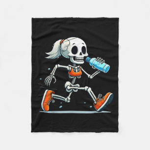 Running Skeleton Halloween Costume Soky Runners Lo Fleece Blanket