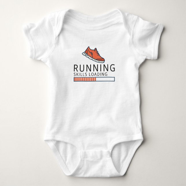 Running Skills Loading - Runner Baby Bodysuit (Front)