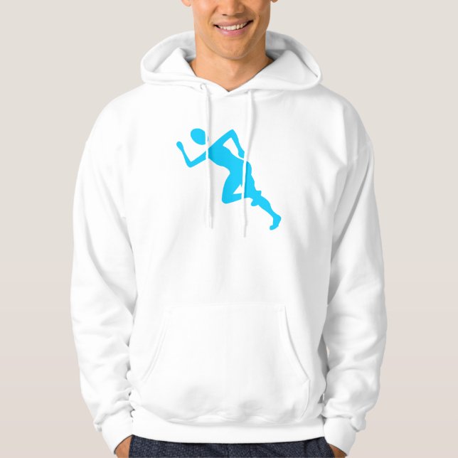 Running - Sky Blue Hoodie (Front)