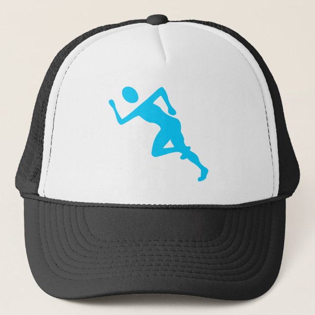 Running - Sky Blue Trucker Hat (Front)