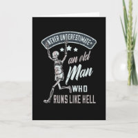 Running Sport Funny Runner Old Man Gift