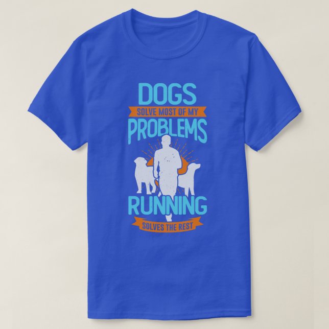 Running Sport Marathon Runner Dog Lover Gift  T-Shirt (Design Front)