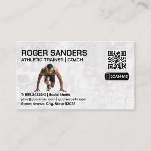 Running Sprinter Athletic Coach Business Card