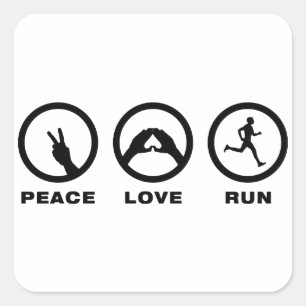 Running Square Sticker