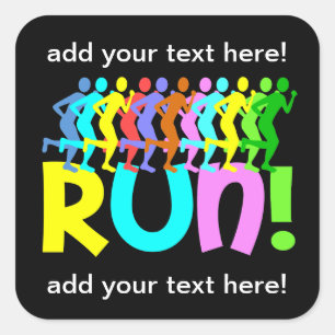running square sticker