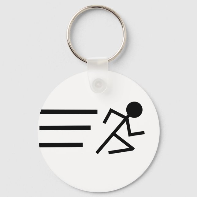 Running Stickman Key Ring (Front)