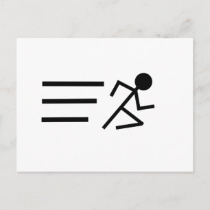 Running Stickman Postcard