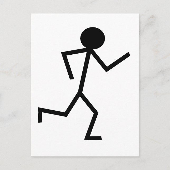 Running Stickman Postcard (Front)