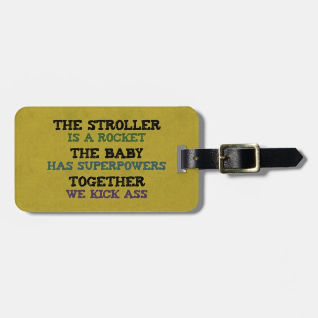 Running Stroller Luggage Tag (Front Horizontal)