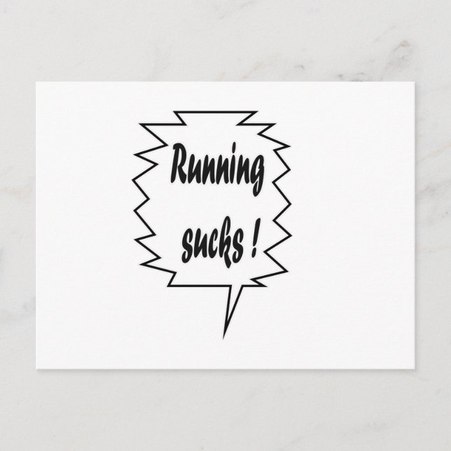 Running Sucks Postcard (Front)