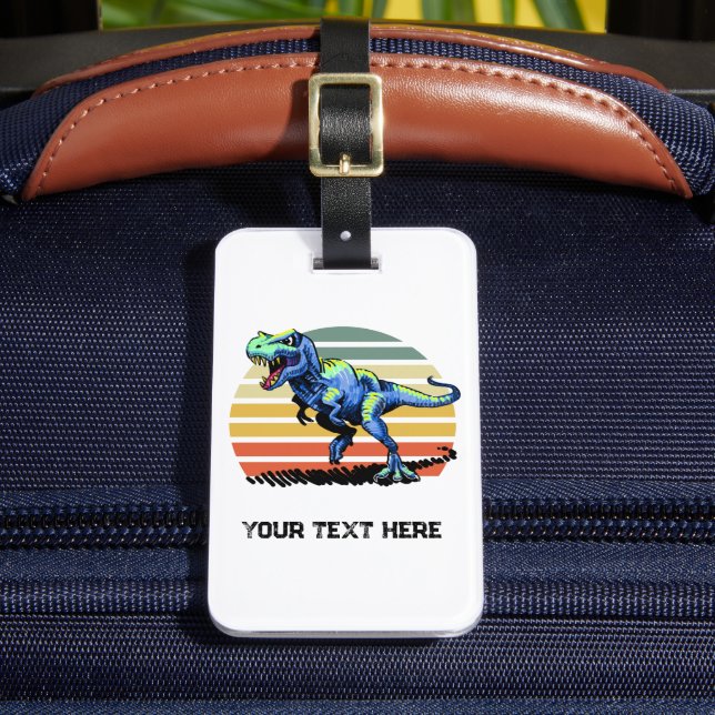 Running T-Rex Luggage Tag (Front Insitu 2)