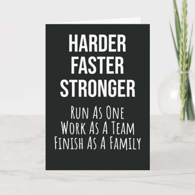 Running Team Cards Runner Motivation Motivational (Front)