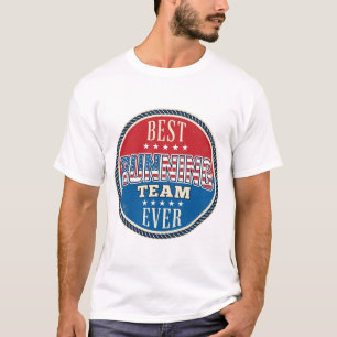Running Team Patriotic Vintage Badge Design_1 T-Shirt