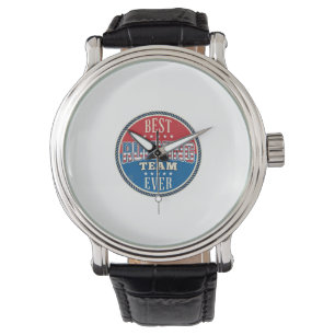 Running Team Patriotic Vintage Badge Design_1 Watch