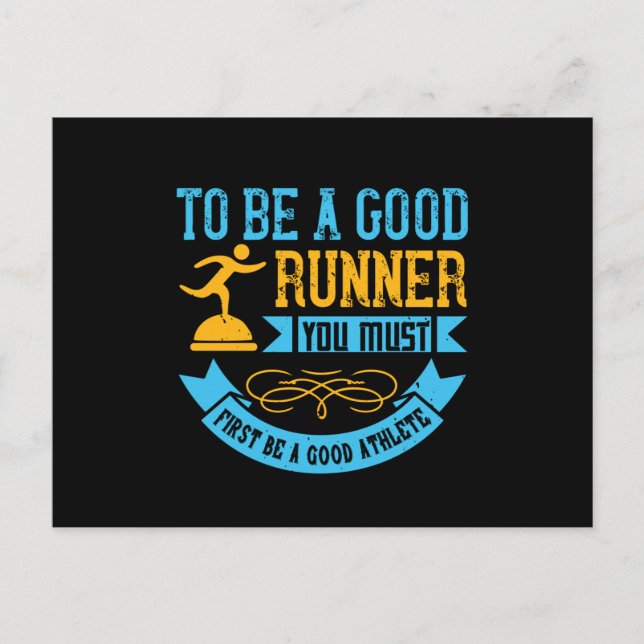 Running - To be a good runner Postcard (Front)