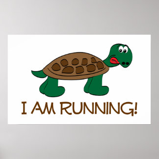 Running Tortoise Poster