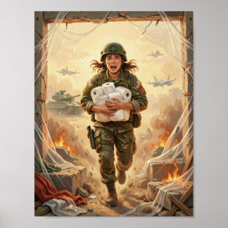 Running Towards Hope Through Ruins Poster