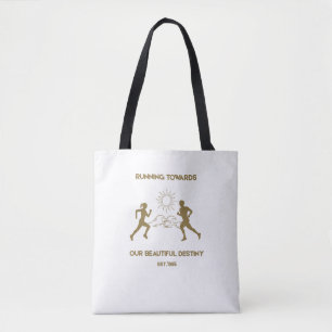 Running Towards Our Destiny Luxury Wedding Tote Bag