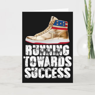 Running Towards Success Trump Sneakers Republican  Card