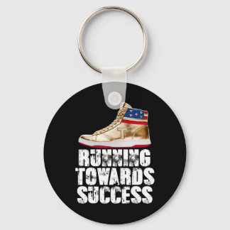 Running Towards Success Trump Sneakers Republican  Key Ring